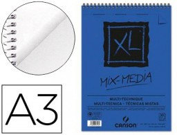 Bloc dibujo acuarela Canson XL Mix-Media A3 espiral 30h microperforadas 300g/m²